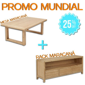 Combo Rack Maracaná + Mesa de Living Maracaná